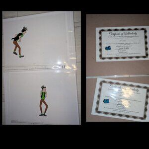 Vintage 1968 THE ARCHIES Archie Film Production Movie Cel LOT OF 2 W/COA